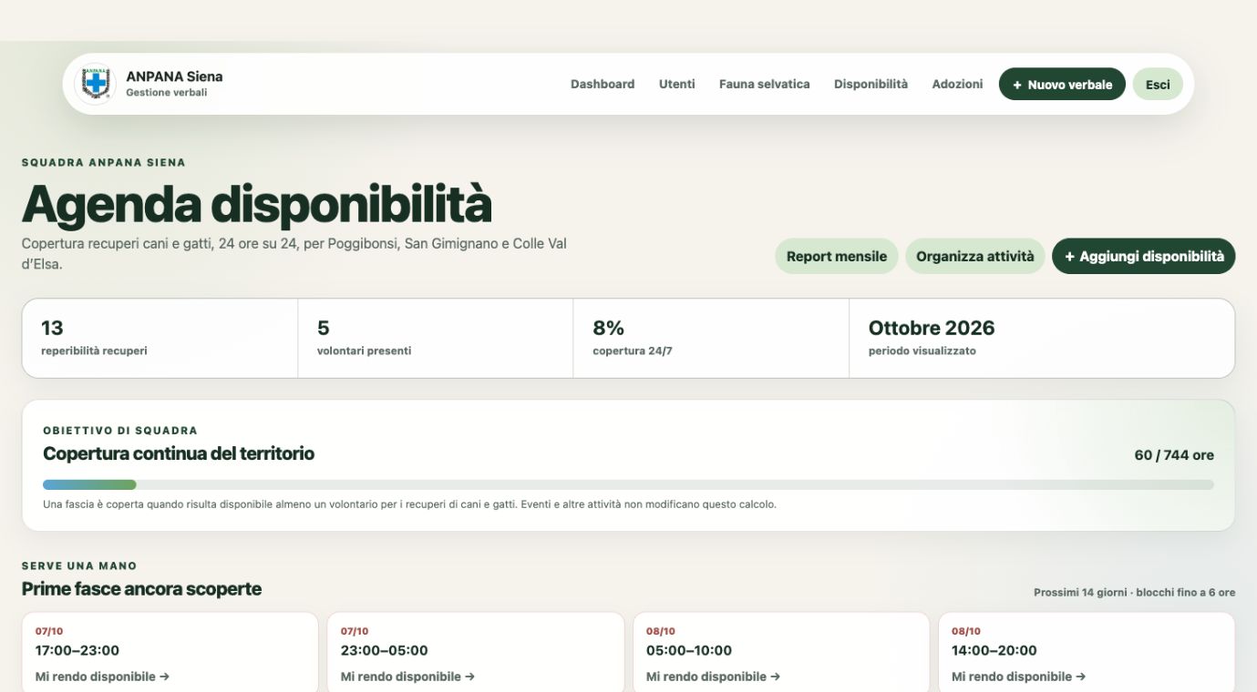 ANPANA Siena: una vista del progetto